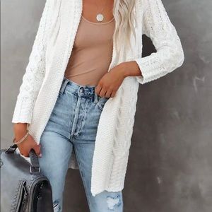 Vici cable knit cardigan - size XL